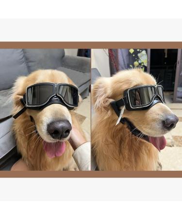 NAMSAN Dog Goggles - UV Protection Windproof & Dustproof Adjustable Strap for Medium to Large Dogs - Silver - Buy Online on GoSupps.com