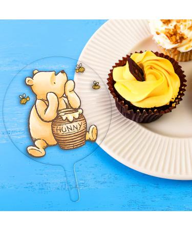 Winnie Cake Topper Welcome Baby Acrylic 5inch Cake Toppers Cupcake Toppers Classic The Pooh Baby Shower Decorations Winnie Birthday Party Supplies - Buy Online on GoSupps.com