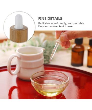 Refillable Glass Perfume Bottle Set - 4 Eco-Friendly Bamboo Lid Containers for Travel & Cosmetics | Essence Beings - Buy Online on GoSupps.com