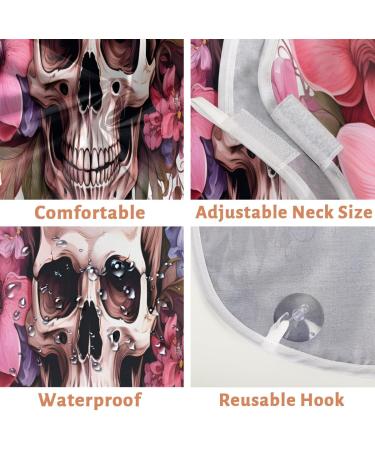 Skulls Flowers Beard Bib Apron | Beard Hair Catcher for Men | Perfect Father's Day & Christmas Gift for Dad & Husband - Buy Online on GoSupps.com