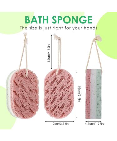 Sibba Large Bath Sponge - Reusable Exfoliating Body Scrubber for Men, Women, and Kids - Green Loofah Sponge for Body Wash - Bathing Accessories - Buy Online on GoSupps.com