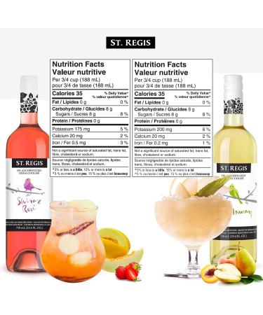 St. Regis Chardonnay & Ros 2 Pack 750 mL (2 x 750 mL Per Bottle) - Twice The Deal - Non Alcoholic Wine - Low Carb and Low Sugar - Ideal Wedding Gifts - Enjoy Life and Flavorful Wine - Buy Online on GoSupps.com