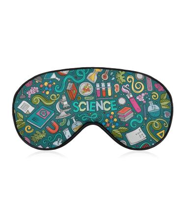 Physics Biochemistry Science Sleep Mask Eye Cover for Sleeping Blindfold with Adjustable Strap Blocks Light Night Travel Nap for Men Women