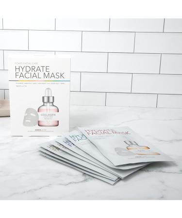 Dermal Shop Hydrate Facial Mask - 7 Daily Use Masks for Oily Dry & Sensitive Skin - Anti-Aging Sheet Mask for Moisturizing & Tightening Skin - Buy Online on GoSupps.com