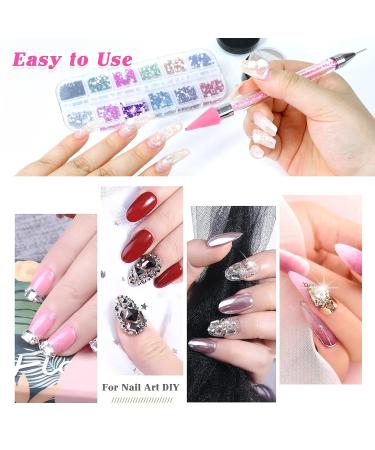 Sularpek Nail Rhinestone Picker Dotting Tool - Pink Acrylic Handle Dual End Pen for DIY Nail Art Decoration - Buy Online on GoSupps.com