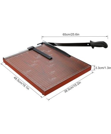 Paper Cutter Heavy Duty A3-B7  18" Cut Length Guillotine Paper Trimmer for Cardstock Wooden Base  with Safety Blade Lock&Dual Guides  12 Sheets Capacity  for Home Office Classroom School Red A 3 - Buy Online on GoSupps.com