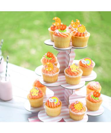 Keaziu 24 Pack Rainbow Cupcake Toppers Sunshine Star Moon Cupcake Picks for Boys Girls Rainbow Neutral Baby Shower Birthday Party Decorations Supplies - Buy Online on GoSupps.com