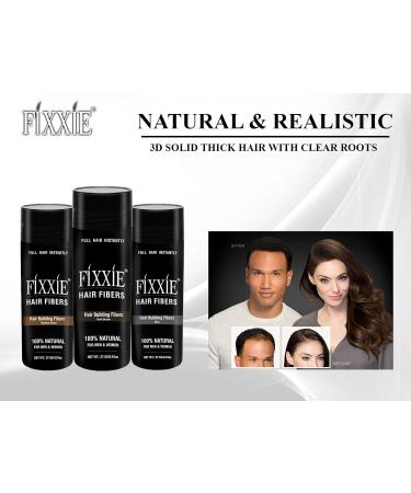FIXXIE Hair Fibres MEDIUM BROWN 27.5g Bottle - Hair Loss Concealer for Thinning Hair - Keratin Hair Fibers for Men and Women - Naturally Thicker Hair - Buy Online on GoSupps.com