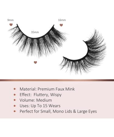 Onlyall Mink False Eyelashes - Natural Wispy Soft Faux Lashes | 16MM A04 Wispy Lashes - Buy Online on GoSupps.com