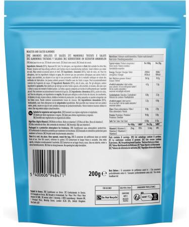 by Amazon ROASTED AND SALTED ALMONDS 200 g - Buy Online on GoSupps.com