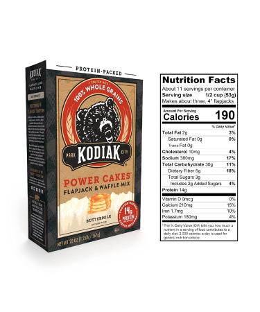 Kodiak Cakes Protein Pancake Mix Buttermilk 20oz (Pack of 3) - High Protein Flapjack & Waffle Mix - Buy Online on GoSupps.com