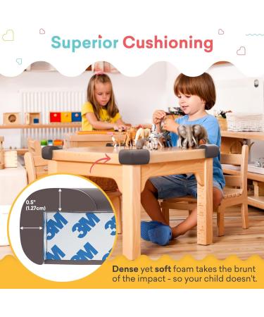 Baby Proofing Table Corner Protectors for Baby Extra Large Size with Pre-Applied Double Sided Tape  Child Safety Furniture Baby Bumpers  8 Pack  Brown Brown X-Large (Pack of 8) - Buy Online on GoSupps.com