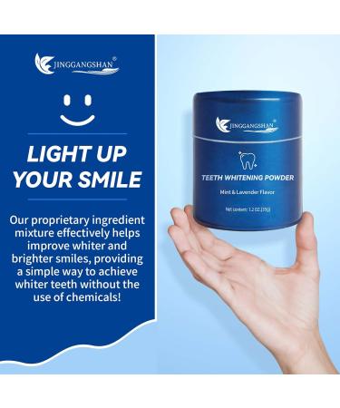 Magic Powder Teeth Whitening - Natural Enamel-Safe Tooth Powder for Sensitive Teeth | Lavender & Mint Flavor | International Shipping Available - Buy Online on GoSupps.com