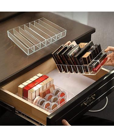 Pmkvgdy Eyeshadow Palette Organizer - 7 Sections Divided Makeup Acrylic Palette Holder for Makeup Cosmetics - Buy Online on GoSupps.com