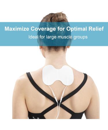 DOMAS XL TENS Unit Electrode Pads - 4x6 Inch for Back Pain Relief Compatible with TENS 7000 & Other 2mm Pin Units - Reusable & Latex-Free - Buy Online on GoSupps.com