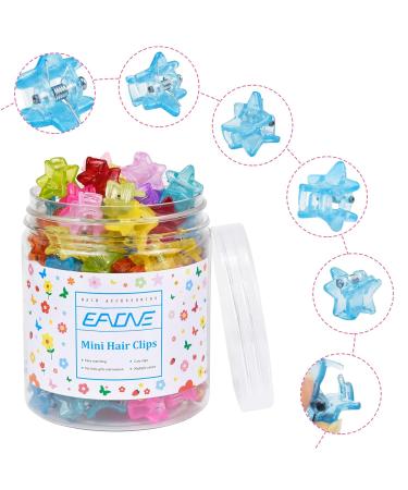 EAONE 100Pcs Mini Star Hair Clips - Non Slip Cute Claw Clips for Girls and Women - Assorted Candy Colors - 90s 2000s Hair Accessories - Buy Online on GoSupps.com