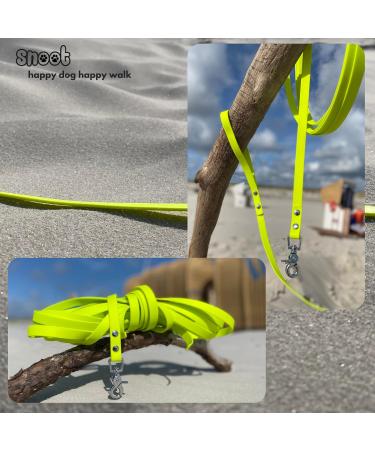 5m Neon Yellow Dog Leash - Durable Water & Dirt Repellent Towline for Strong Dogs - Ideal Hand Loop Design - Buy Online on GoSupps.com