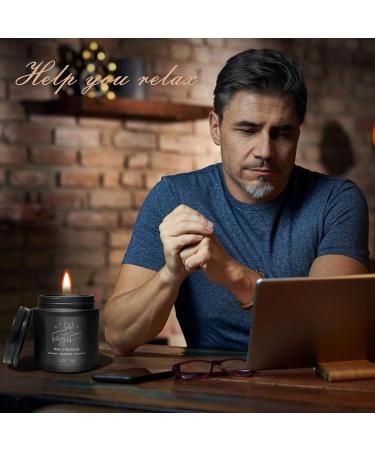 TRINIDa Luxury Black Sleep Scented Candle Gift Set for Men - Aromatherapy Birthday Gift to Relieve Stress & Promote Better Sleep - Buy Online on GoSupps.com