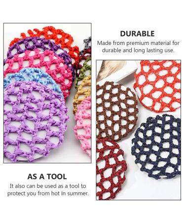 Mobestech 14Pcs Mesh Crochet Hair Nets for Women - Knit Snood Hats for Short Hair - Hairnet Snoods Cover Accessories (Random Color) - Buy Online on GoSupps.com