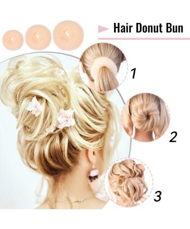 Gold Easy Hair Styling Tools 68PCS Kit - Hair Bun Net, Ballet Hair Nets, U Shaped Pins, Bobby Pins, Hair Bands - Bun Maker Rings for Women & Girls - Buy Online on GoSupps.com