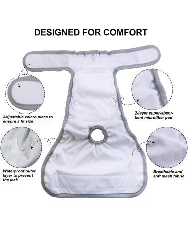 Hisprout Reusable Washable Female Dog Diaper Pants - Durable Gray Footprints - Perfect for Training & Protection - Buy Online on GoSupps.com
