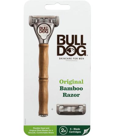 BULLDOG Men's Ultimate Skincare & Shaving Bundle with Bamboo Razor Stand & Green Wash Bag - Buy Online on GoSupps.com