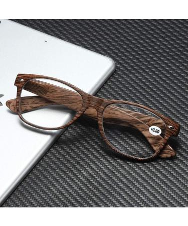 Premium Wood Grain Reading Glasses +2.0 Magnification | Full HD Comfortable & Fatigue-Free for Men & Women - Buy Online on GoSupps.com