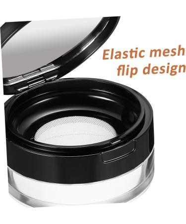  Healvian Healvian 20g Elastic Mesh Flip-Top Black Loose Powder Box + 3g Thin Silver Powder Puff Beauty Products Powder Container with Puff Sample Jars Bottle Sponge - Buy Online on GoSupps.com