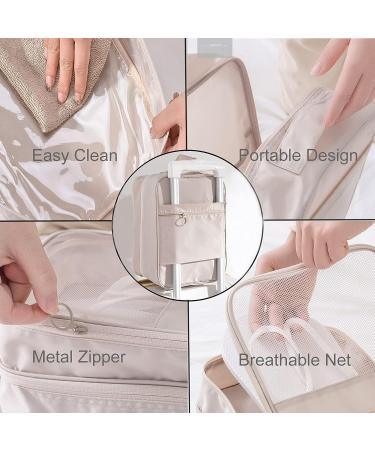 Eneteck Travel Shoe Bags - Pack of 3, Beige - Essential Packing Organizers for Flying - Buy Online on GoSupps.com