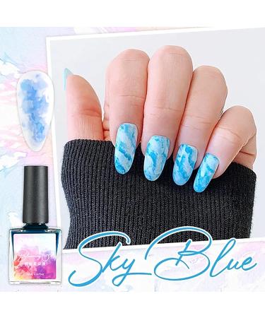 JOYISURE Blooming Gel Nail Polish DIY Ink Stain Watercolor Nail Paint Polish Gel Nail Polishes Ink Smoke Color Nail Blending Lotion Nail Art Design (05# 10ml) - Buy Online on GoSupps.com