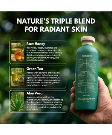 PRIMALS Natural Body Wash - Aloe Vera Raw Honey Green Tea - Natural Ingredients - Zero Artificial Fragrances Sulfates Parabens or Dyes - 13.5 Fl Oz - Buy Online on GoSupps.com