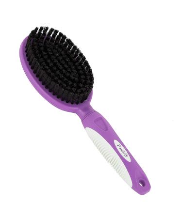 Soft Bristle Dog Brush For Short Haired Cats Or Dogs - Firm Bristles To Remove Dust, Dirt, And Loose Fur - Hook And Rubber Handle