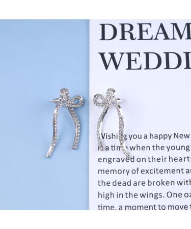 Shop Vintage Crystal Bow Earrings | Rhinestone Drop & Stud Earrings for Women - Gold & Silver - Buy Online on GoSupps.com