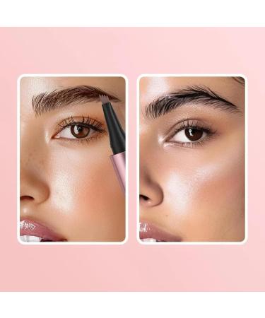 New Magic Eyebrow Pencil 3D Waterproof Eyebrow Pencil Contouring Pen 4-Tipped Precise Brow Pen Long-Lasting Natural Fine Stroke Eyebrow Pencil(Light Coffee) - Buy Online on GoSupps.com