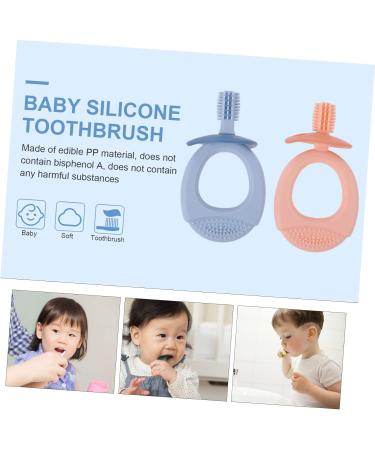 Minkissy 4-Piece Silicone Toddler Toothbrush Set | Back Tooth Cleaning Toys | Food-Grade Oral Care Caricature Silicone - Buy Online on GoSupps.com