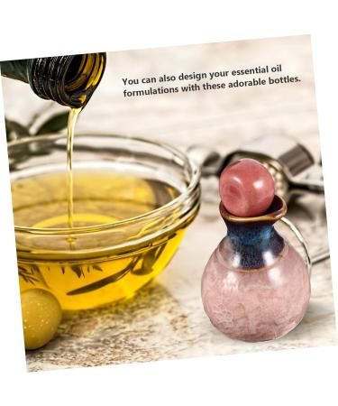 TOPBATHY 1 Set Aromatherapy Bottle Ceramic Soy Sauce Bottle Essential Oil Vial Pink Ceramics 9.5X5.5cm Pink - Buy Online on GoSupps.com