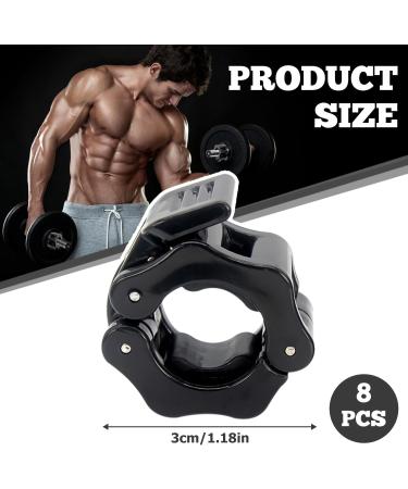Wiyety 8-Piece Dumbbells Set | 30mm Quick Lock Barbell Collars for Weightlifting | Durable Black Dumbbell Closure & Clips - Buy Online on GoSupps.com