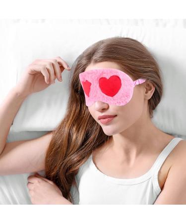 Adjustable Plush Heart Eye Mask for Daytime Naps, Travel, and Valentine's Day | Soft Blindfold for Deep Sleep and Relaxation - Buy Online on GoSupps.com