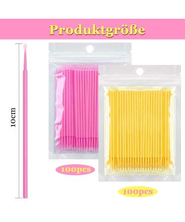 200 Pieces Disposable Micro Brushes for Eyelash Extensions - Perfect Micro Sticks for Precision Application - Buy Online on GoSupps.com