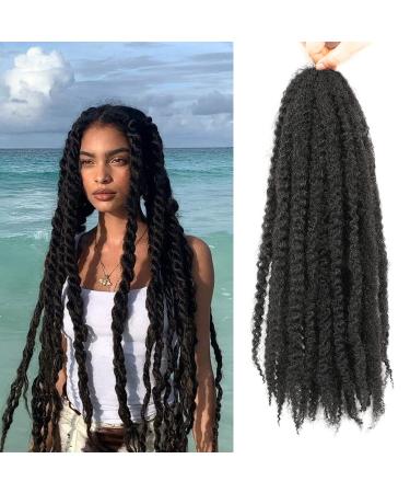 Ayana Marley Hair 3 Packs Marley Twist Braiding Hair Marley Braiding Hair For Faux Locs Crochet Hair 24Inch Long Afro Synthetic Hair Extensions (24 inch-3 pack, 1B) 24 Inch (Pack of 3) 1B