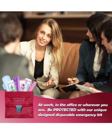 Menstrual Kit All-in-One | Convenient Single Period Pack for Teens | Individually Wrapped Feminine Products (Red Purse) - Buy Online on GoSupps.com
