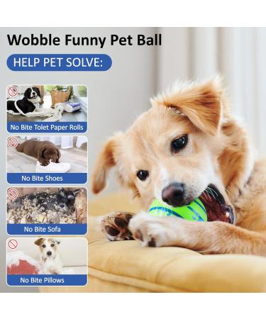 Holdfiturn Interactive Giggle Ball for Dogs Durable and Entertaining Dog Toy Squeaky Toy with Unique Sounds Dental Health Chew Toy Suitable for Cats and Dogs 5.1" Size Green - Buy Online on GoSupps.com