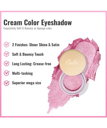 Oulac Glitter Eyeshadow Light Pink | Waterproof Duo | Vegan & Cruelty-Free | Durable Highlighter | Transparent Glitter Finish | 12G Sweet Pea - Buy Online on GoSupps.com