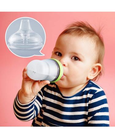Variable Flow Silicone Baby Bottle Nipples - Set of 4 | Wide-Neck Design, Fits 7cm Diameter Bottles | Ideal for Babies Over 6 Months | Duckbill Cross Shape - Buy Online on GoSupps.com