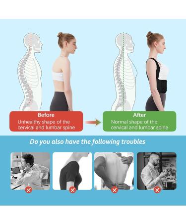Adjustable Unisex Back Support Brace | Breathable Posture Corrector for Shoulder & Lumbar Pain Relief | Comfortable & Adjustable, Size M (34-41) - Buy Online on GoSupps.com