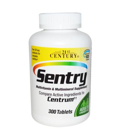 21st Century Sentry Multivitamin & Multimineral Supplement 300 Tablets