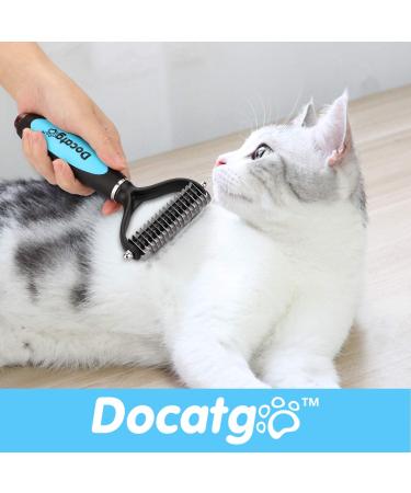 Docatgo Pet Deshedding Comb deshedding brush for dogs Dematting and Shedding Brush Undercoat Rake Comb for Dogs and Cats Professional Dematting Removing Long Hair Undercoat - Buy Online on GoSupps.com