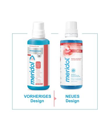 Meridol Mouth Rinse 400ml - Antibacterial Gum Protection Strengthens Teeth & Refreshes Breath - Alcohol-Free (Pack of 3) - Buy Online on GoSupps.com