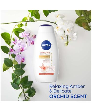 NIVEA Delicate Orchid and Amber Body Wash with Nourishing Serum 20 Fl Oz Bottle (Pack of 2) - Buy Online on GoSupps.com