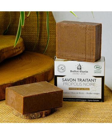 Ballot-Flurin Black Popolis Treating Soap Organic 100g - Buy Online on GoSupps.com